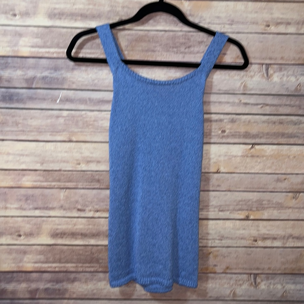 ⭐️ Mossimo Dutti Medium Blue Summer Sleeveless Sweater Knit Top Size XS